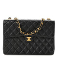 Caviar Jumbo Single Flap Black