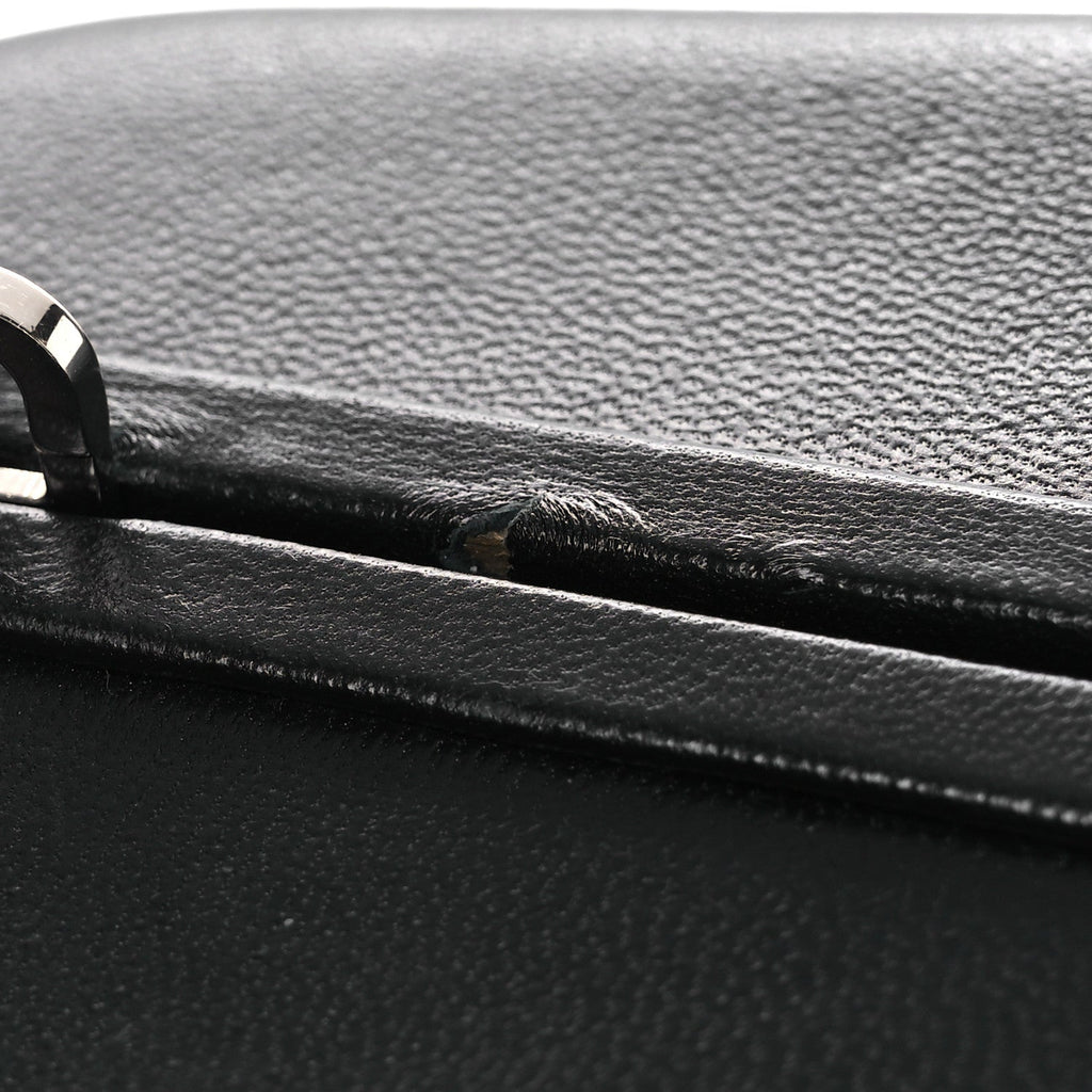 Calfskin G Chain Clutch Black