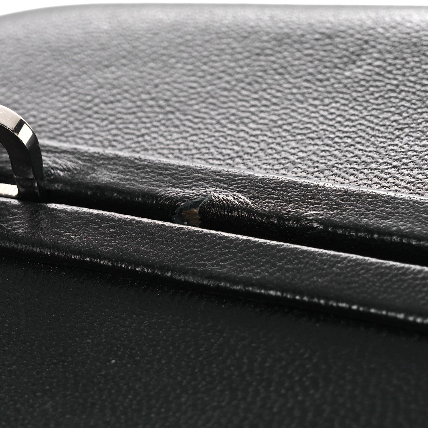 Calfskin G Chain Clutch Black