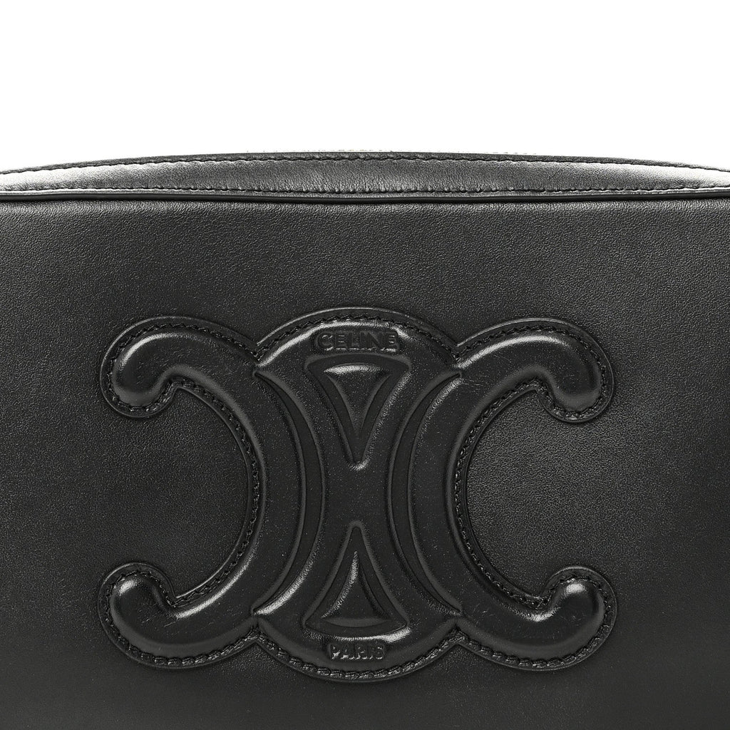 Smooth Calfskin Cuir Triomphe Camera Shoulder Bag Black