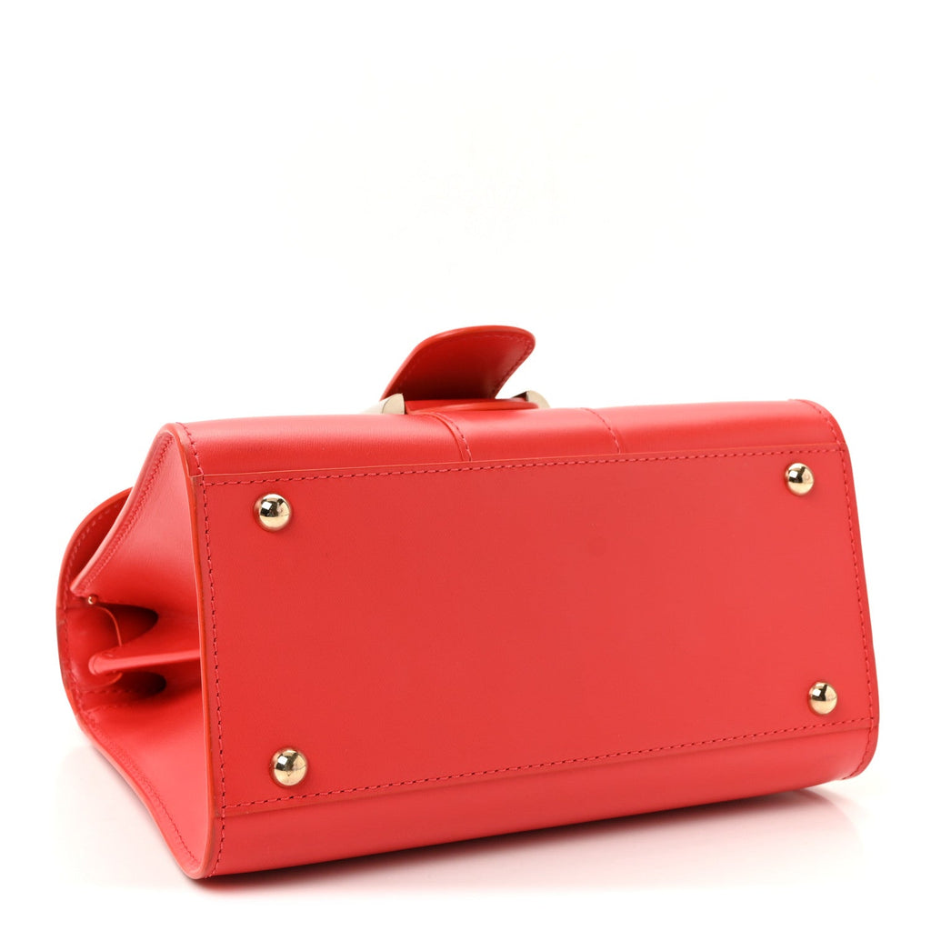Box Calfskin Mini Brillant Satchel Coral