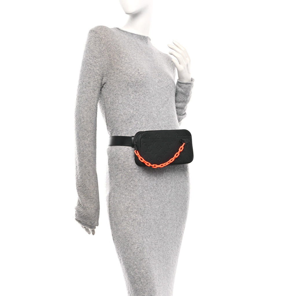 Taurillon Monogram Uniformes Solar Ray Soft Pochette Volga Belt Bag Black