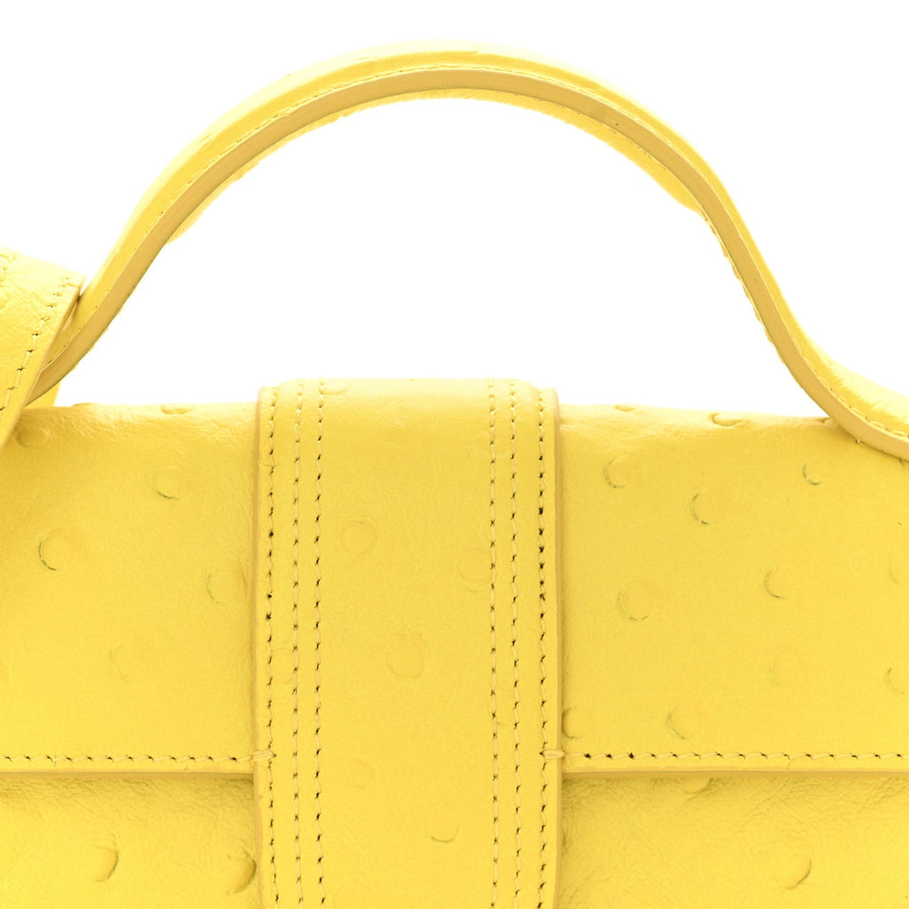 Calfskin Ostrich Embossed Le Bambino Yellow
