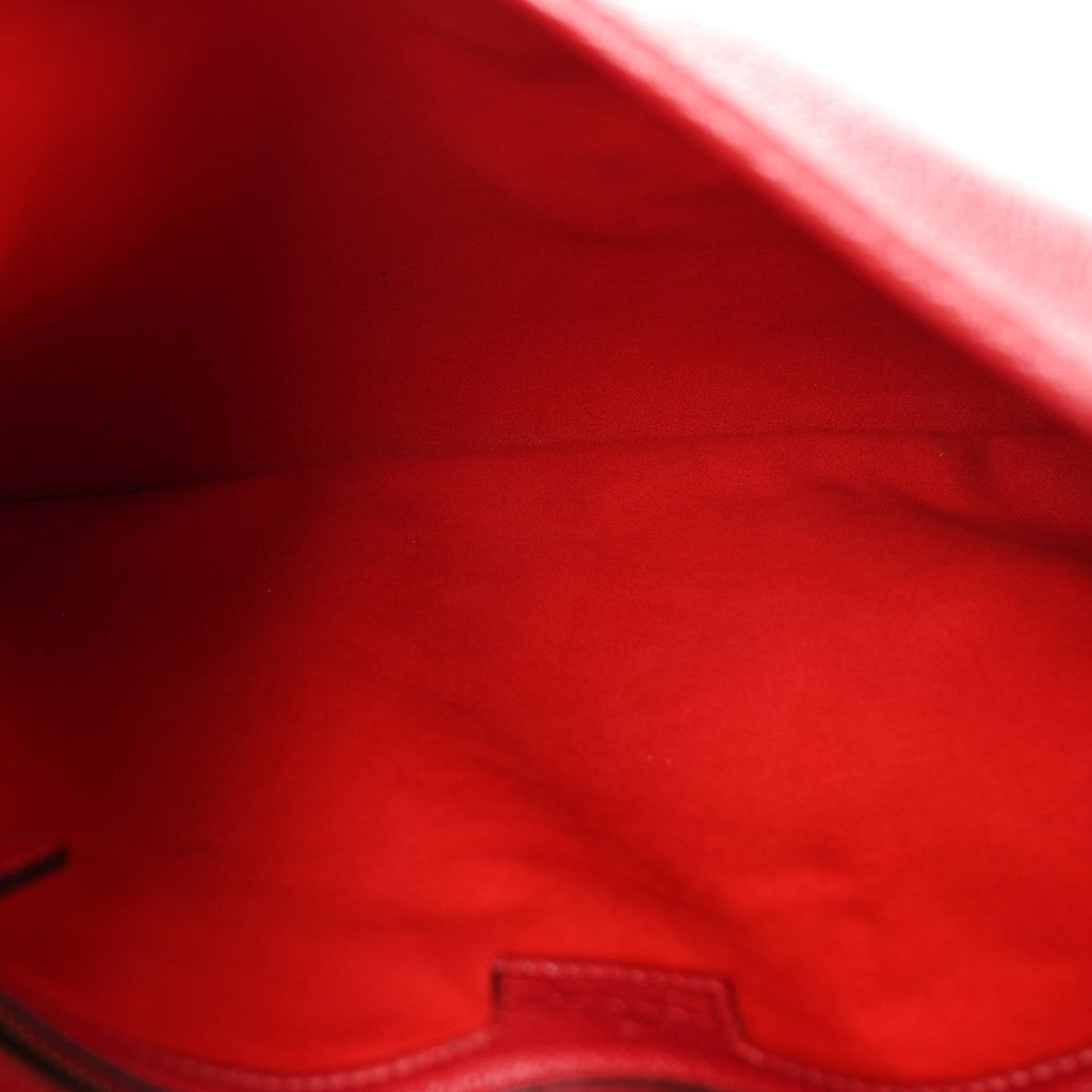 Goatskin Medium Aphrodite Shoulder Bag Hibiscus Red