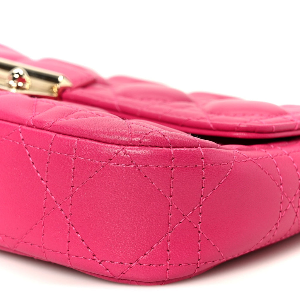 Lambskin Cannage Miss Dior Promenade Pouch Fuchsia