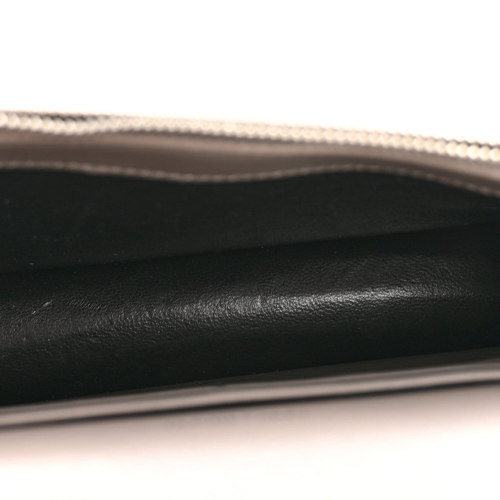 Calfskin Crocodile Embossed Kate Monogram Tassel Chain Wallet Fog