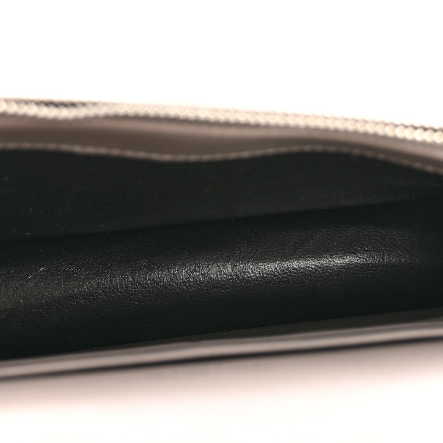 Calfskin Crocodile Embossed Kate Monogram Tassel Chain Wallet Fog