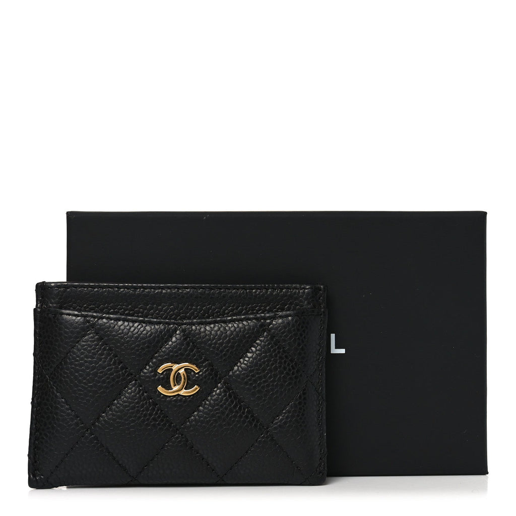 Caviar Quilted  Holder Black