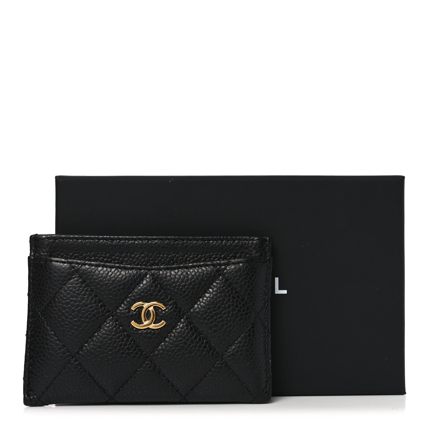 Caviar Quilted  Holder Black