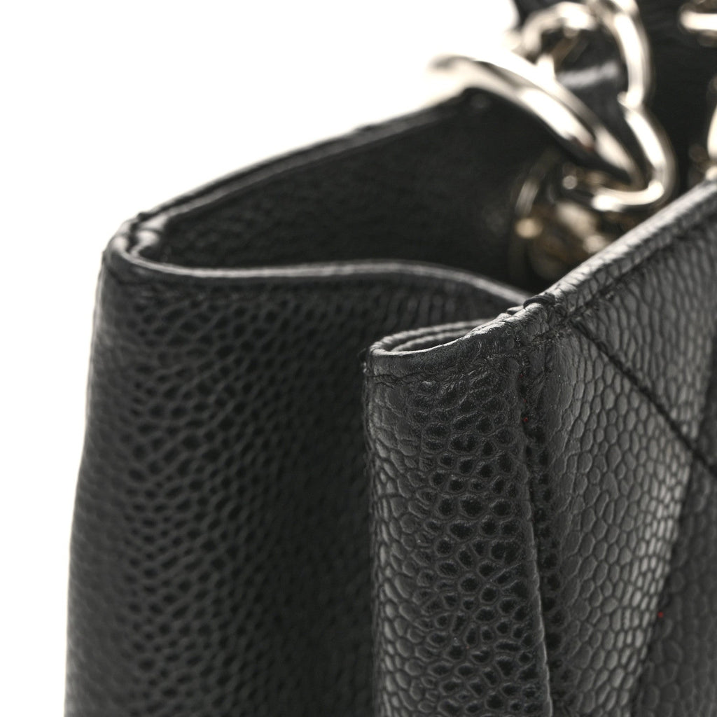 Caviar Quilted Grand Shopping Tote GST Black