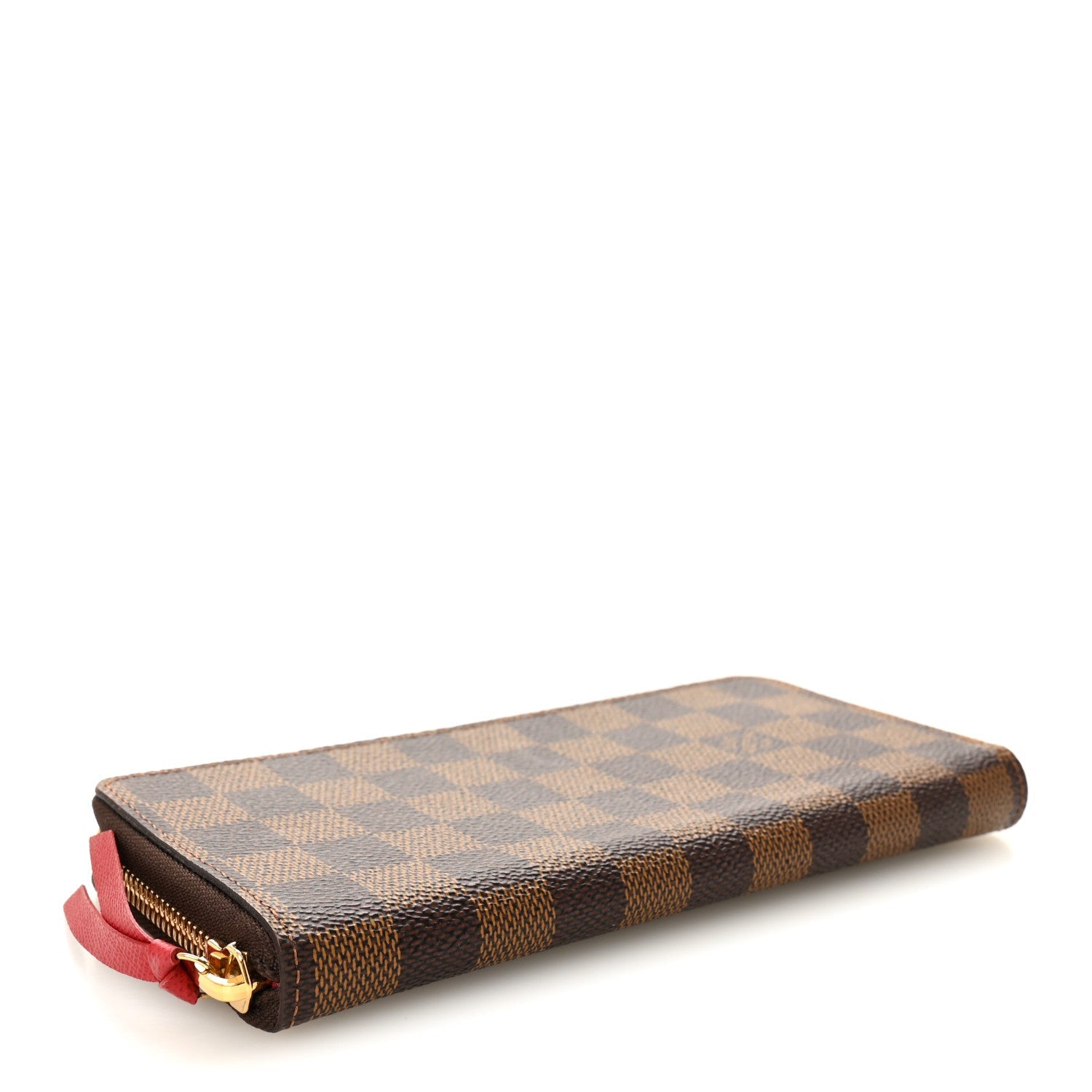 Damier Ebene Clemence Wallet Cherry