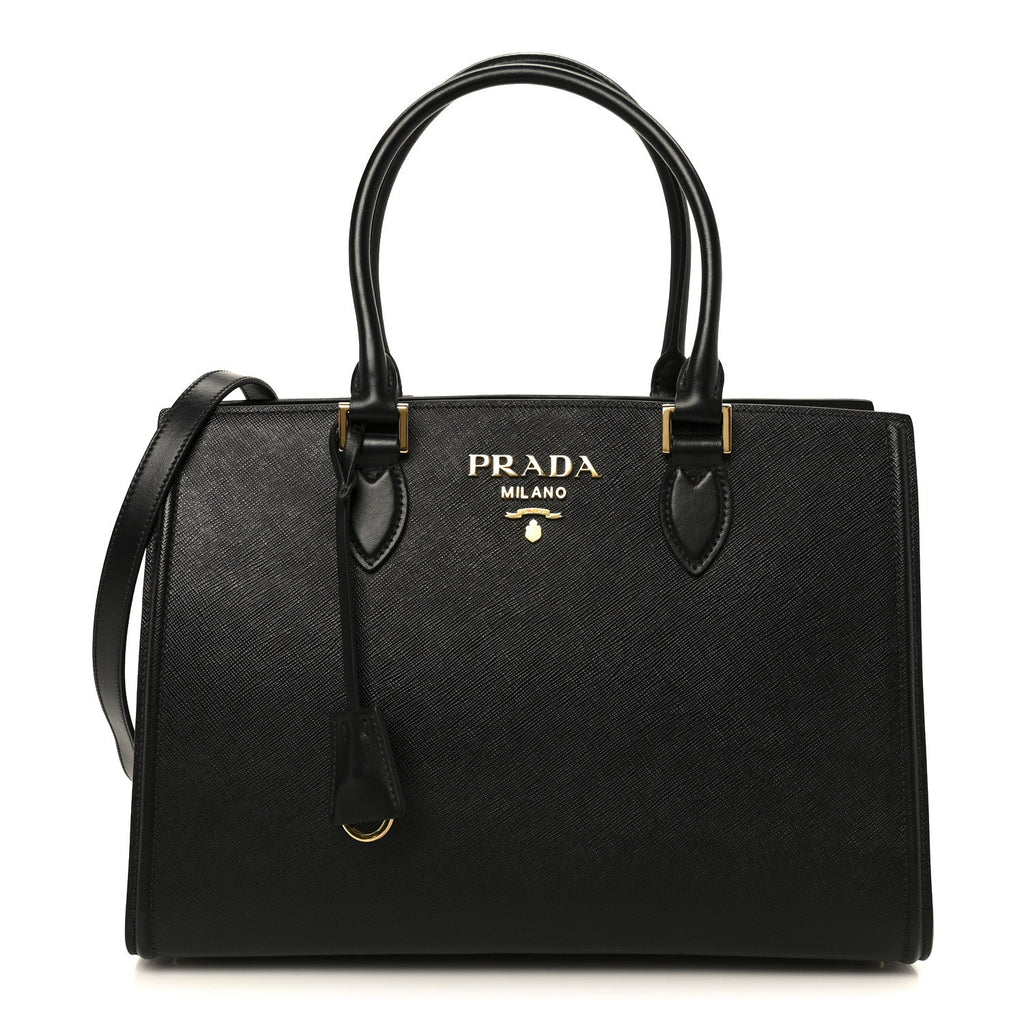 Saffiano Soft Calfskin Tote Black
