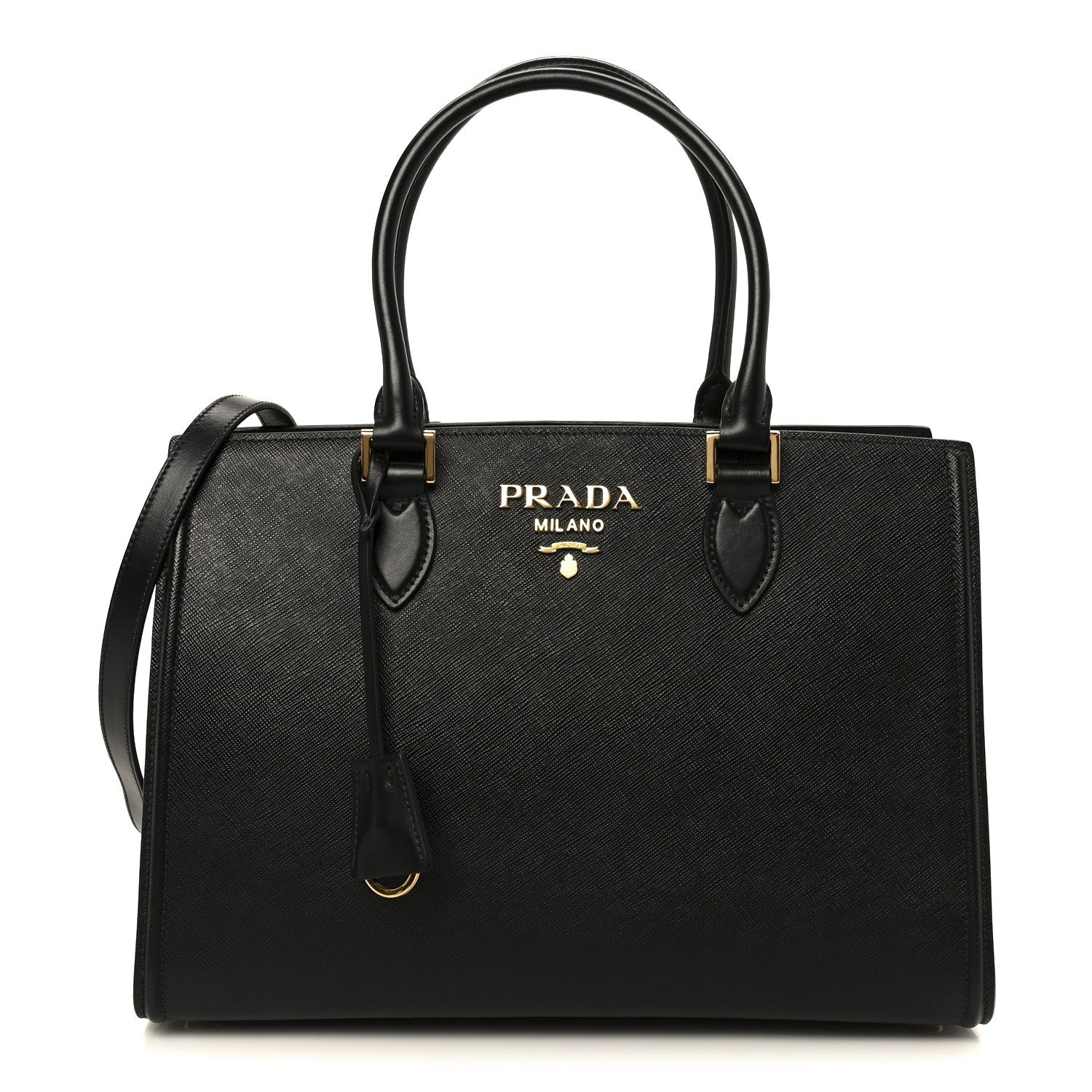 Saffiano Soft Calfskin Tote Black