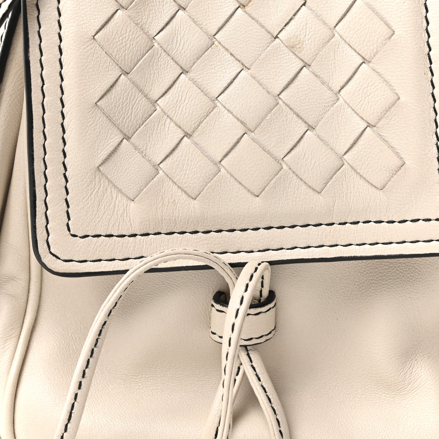 Nappa Intrecciato Double Pocket Crossbody Mist Black