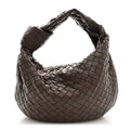 Nappa Intrecciato Teen Jodie Hobo Dark Taupe