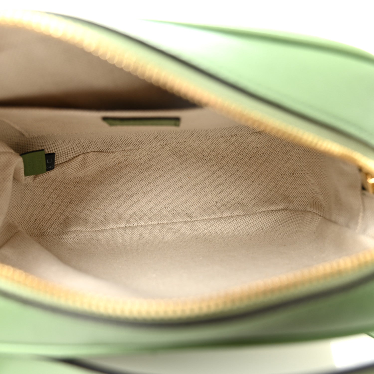 Sakai Be Green Calfskin Diagonal Stitched Small Blondie Shoulder Bag Green Soil Grass
