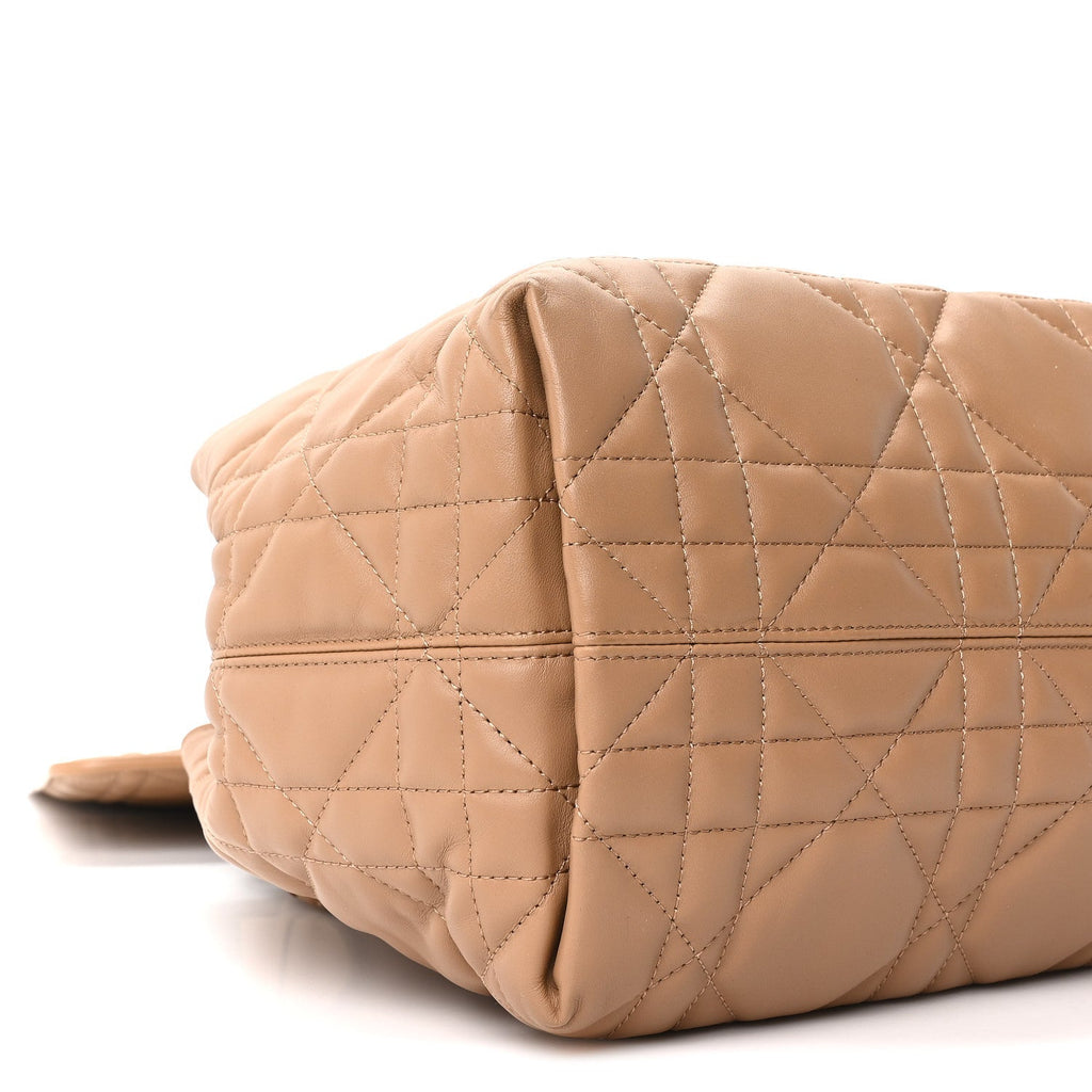 Calfskin Macrocannage Medium Toujour Powder Tan