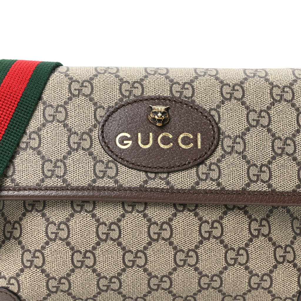 GG Supreme Monogram Neo Vintage Web Belt Bag Brown