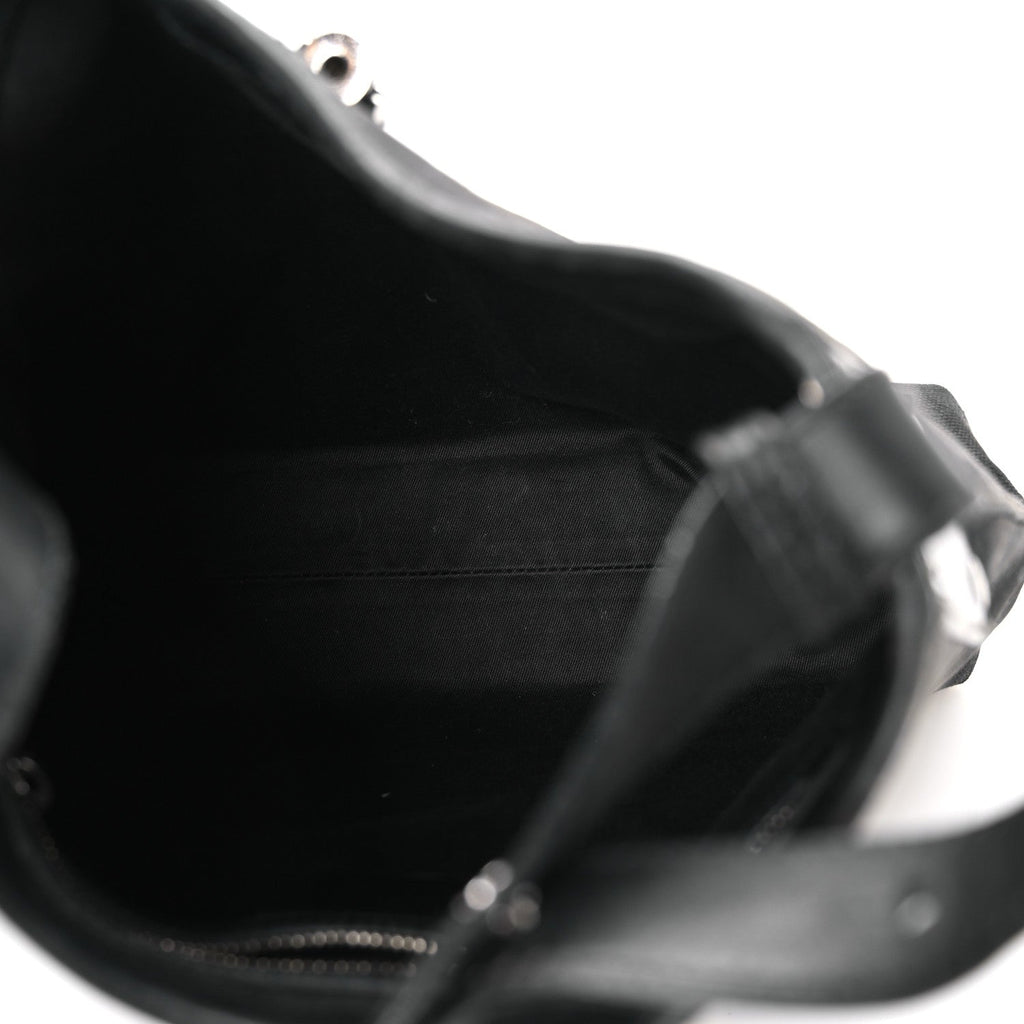 Monogram Piston Shoulder Bag Black