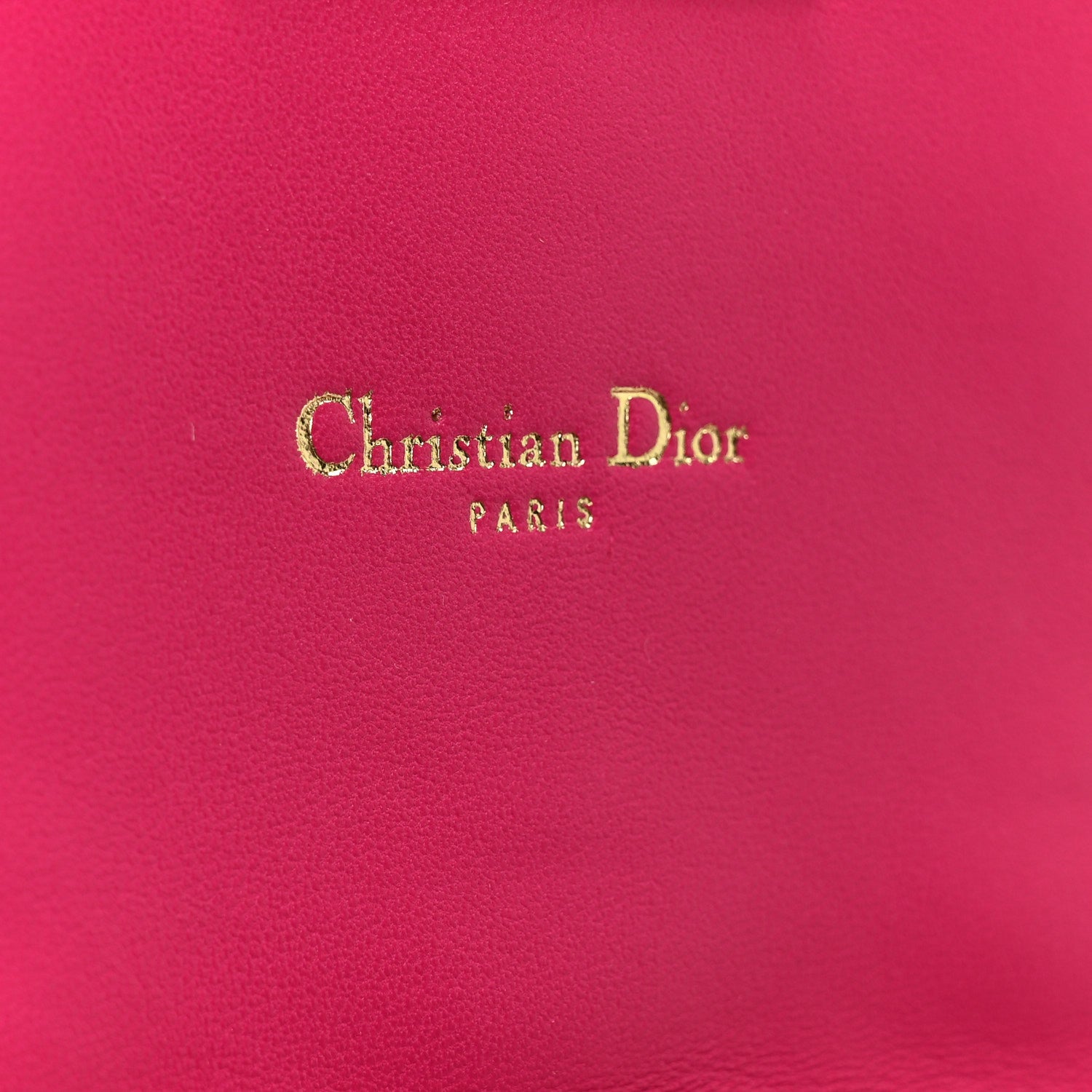 Lambskin Cannage Miss Dior Promenade Pouch Fuchsia