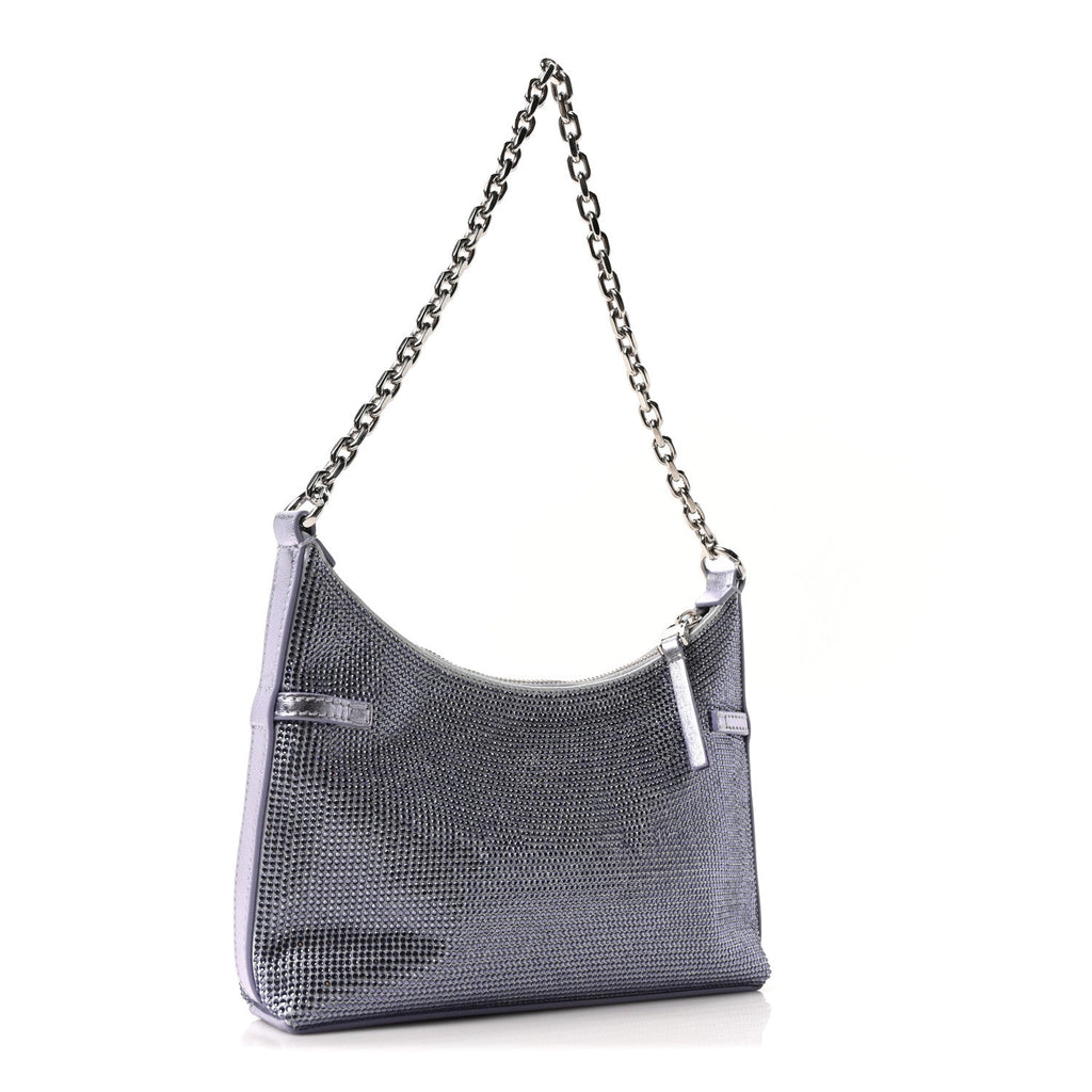 Satin Strass Mini Voyou Boyfriend Party Bag Lavender