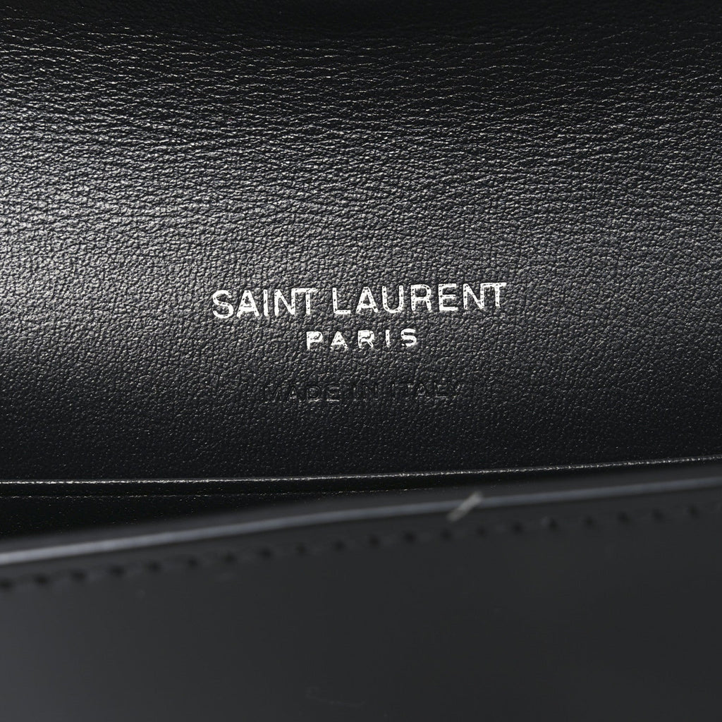 Patent Calfskin Small Monogram Envelope Wallet Black