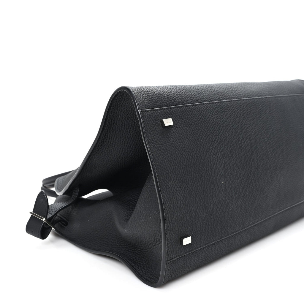 Matte Grained Calfskin Soft Margaux 15 Black