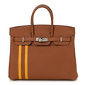 Togo Swift Officier Birkin 25 Gold Ambre