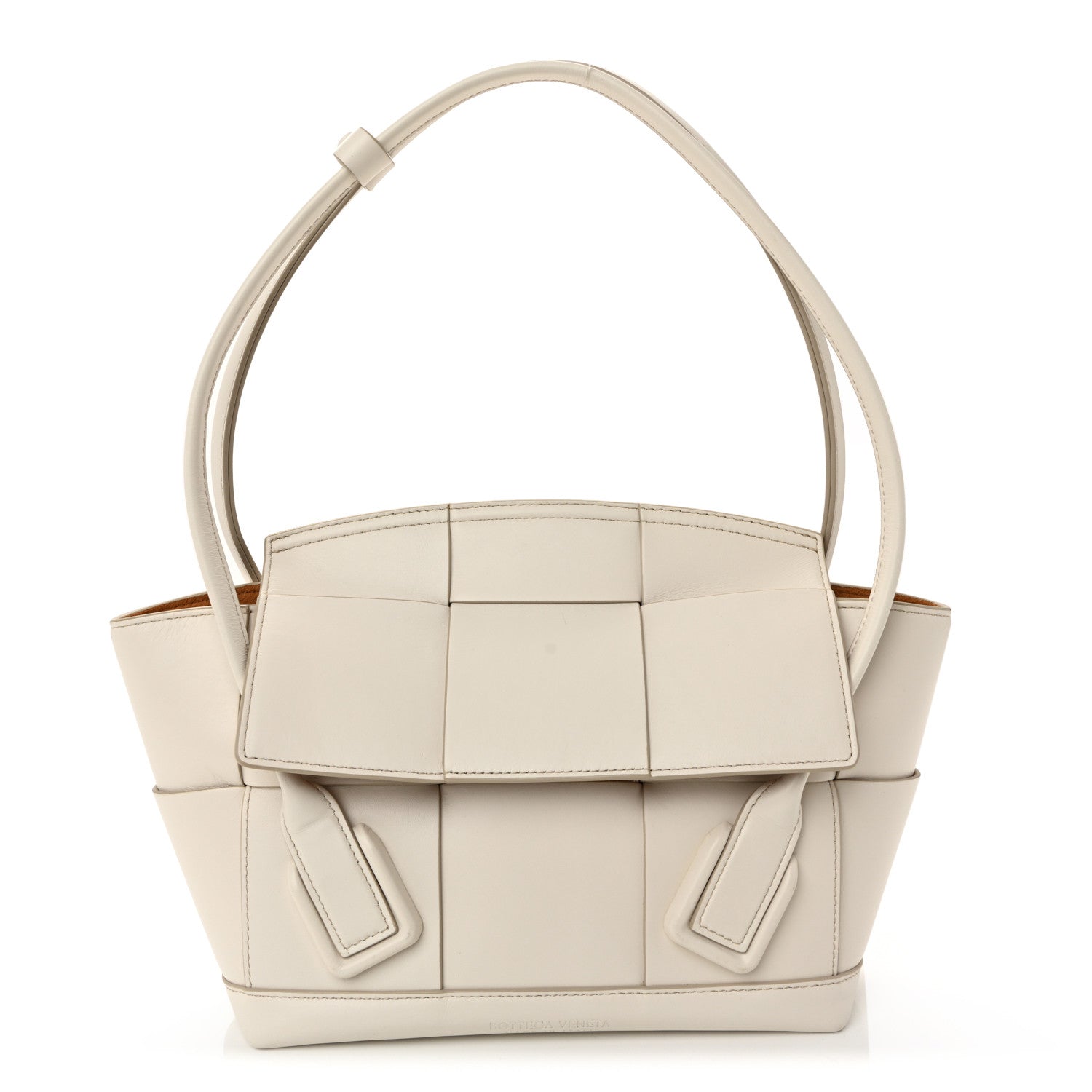 French Calfskin Maxi Intrecciato Arco 33 Bianco