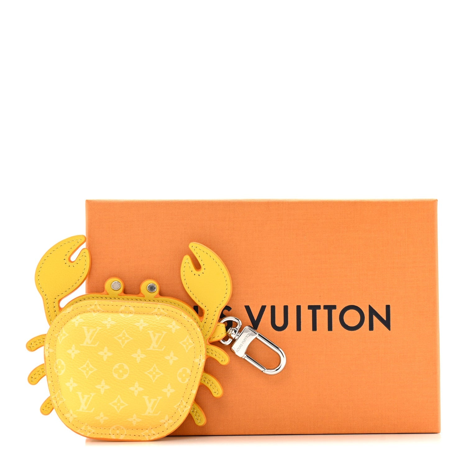 Monogram Crab Bag Charm Yellow