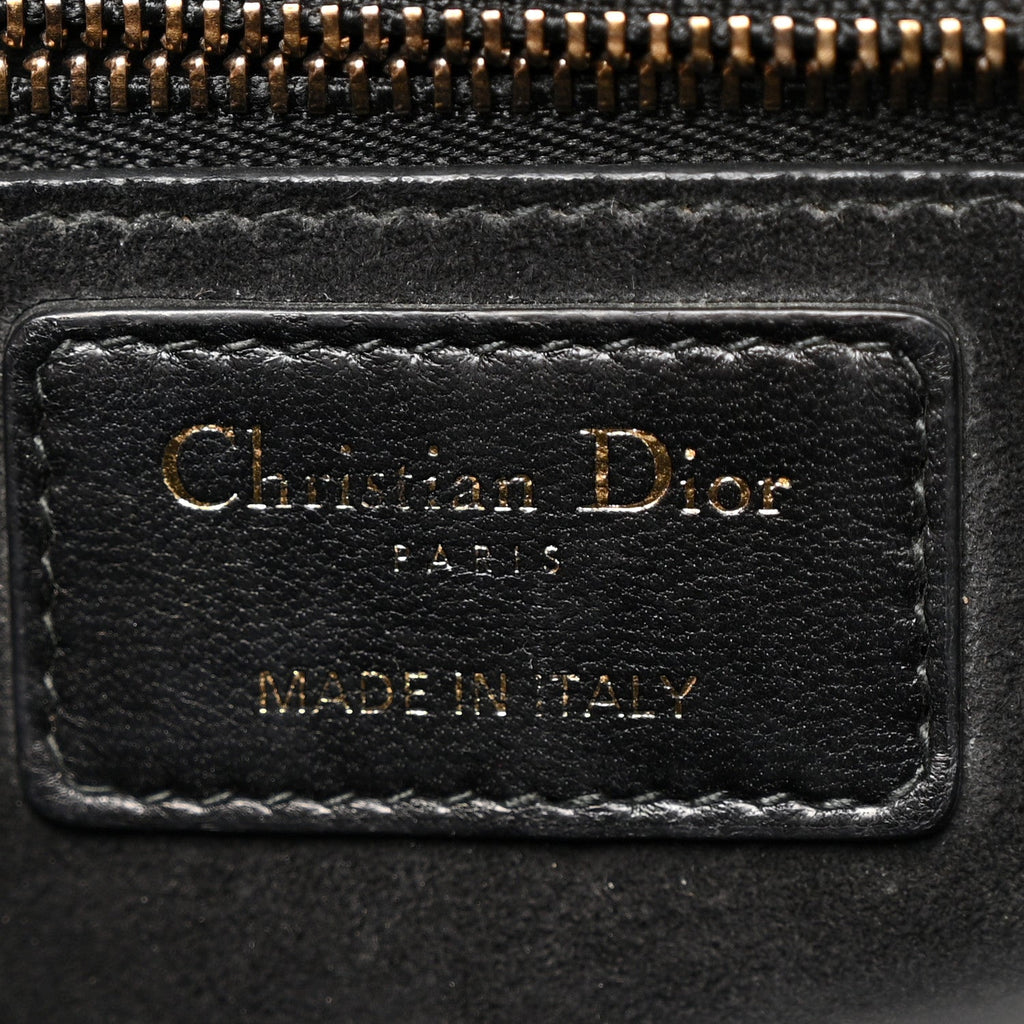 Lambskin Cannage Large Dioraddict Flap Bag Black