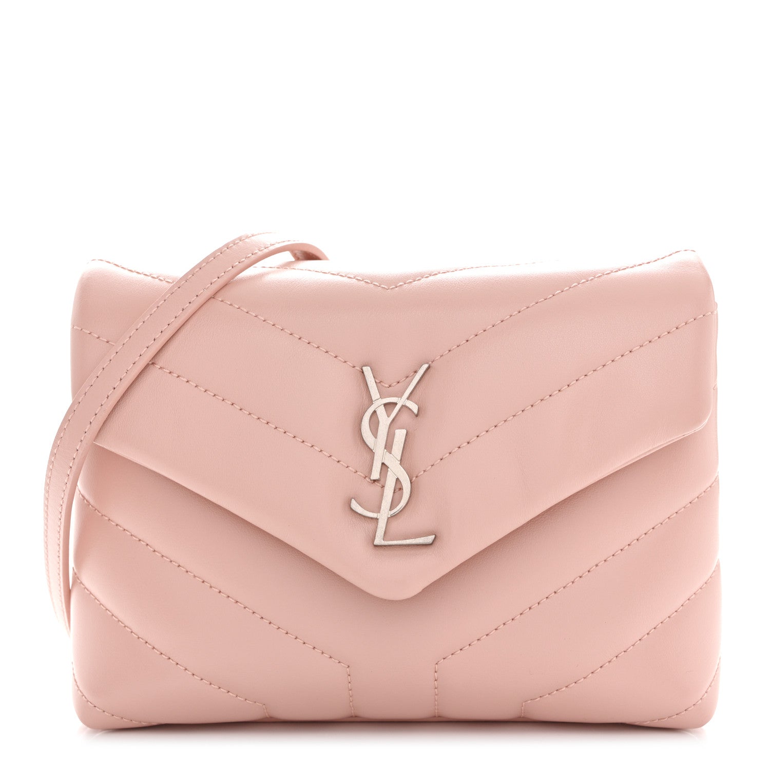 Calfskin Y Quilted Monogram Toy Loulou Crossbody Bag Pale Blush