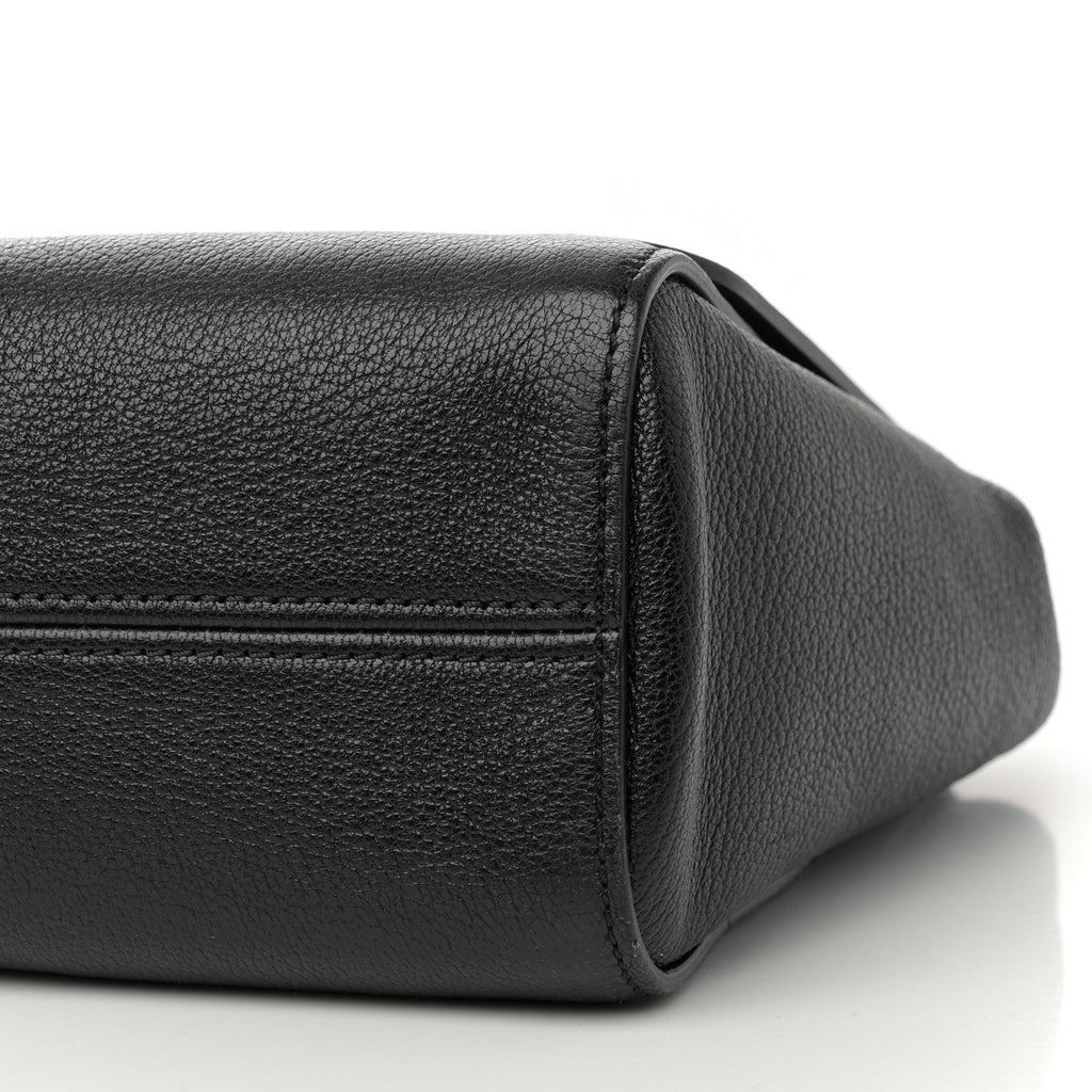 Glossy Goatskin Medium Lily Black