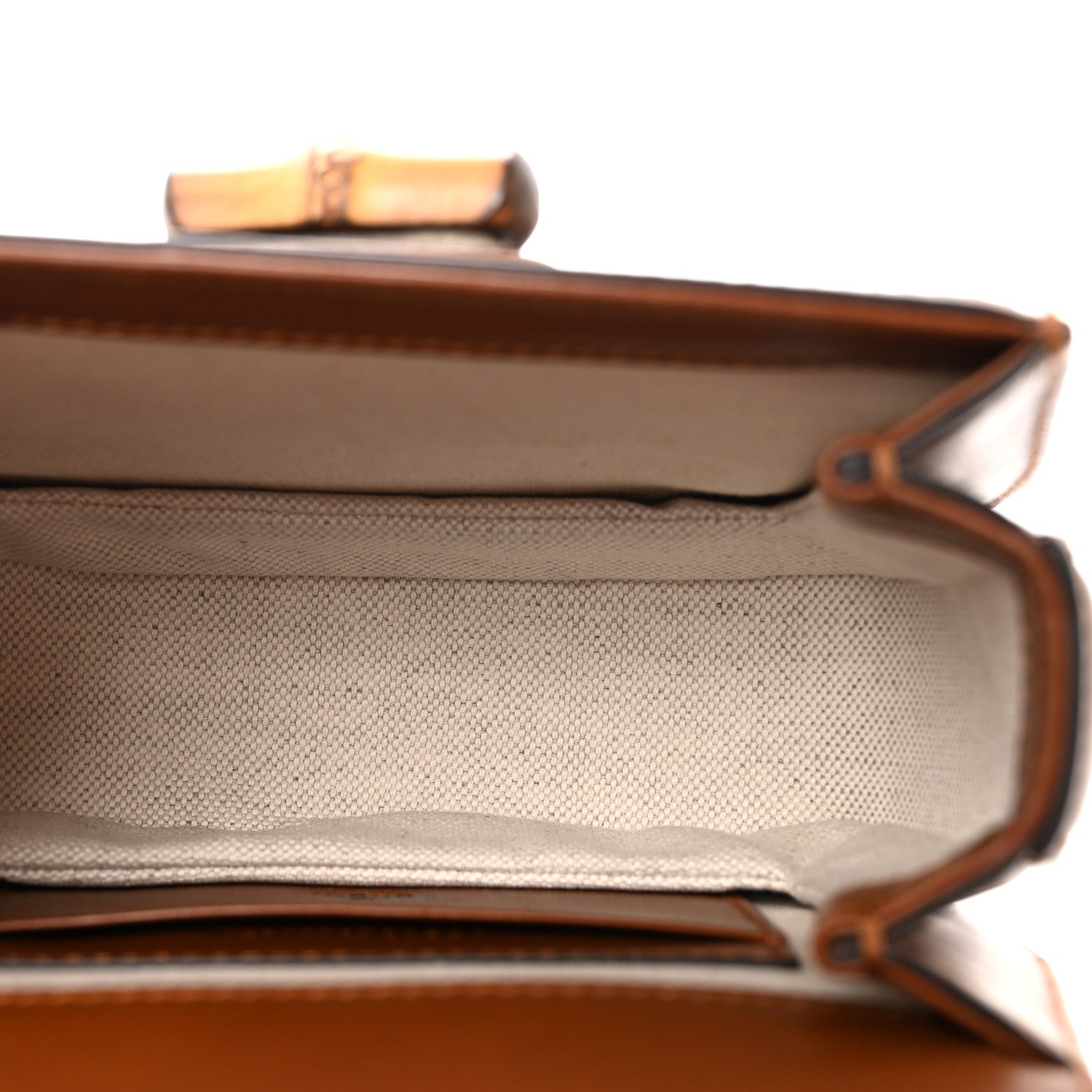New Canvas Charisma Calfskin Crystal GG Monogram Small Bamboo 1947 Top Handle Bag Camel Ebony