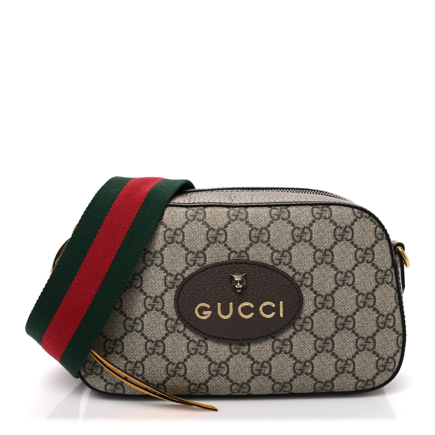GG Supreme Monogram Web Neo Vintage Shoulder Bag Beige New Acero Crop