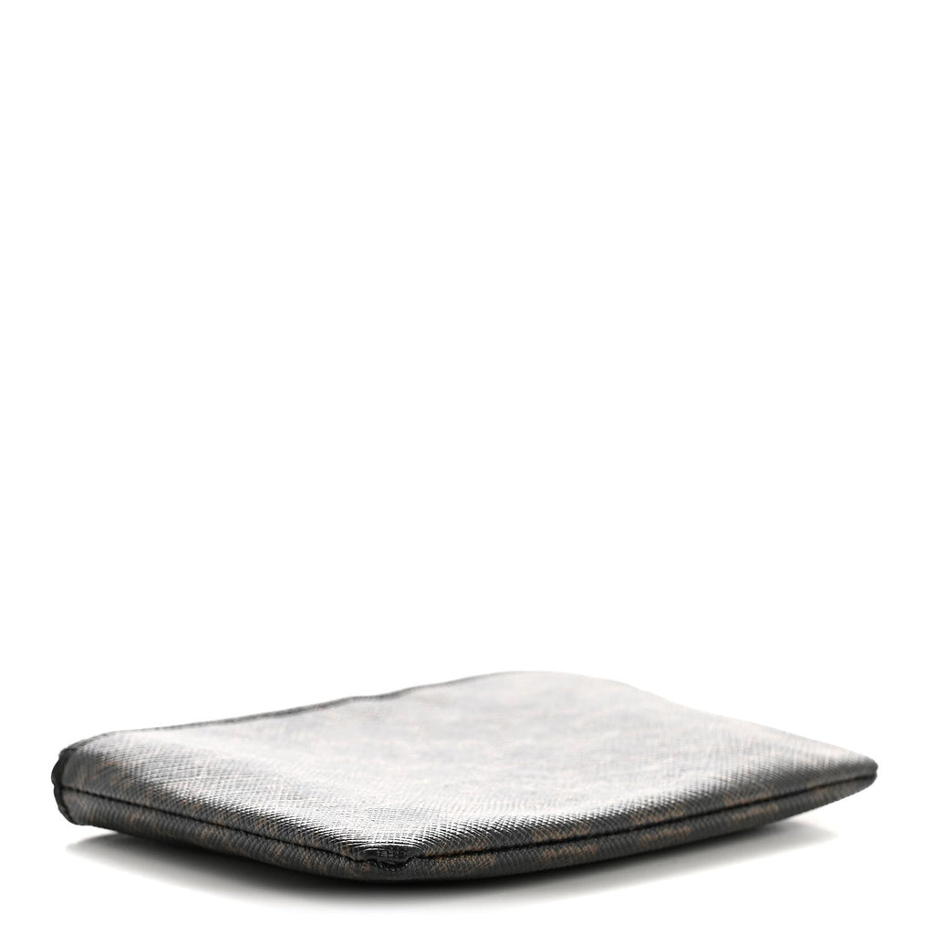 Triomphe Canvas Coin and  Pouch With Hook Black