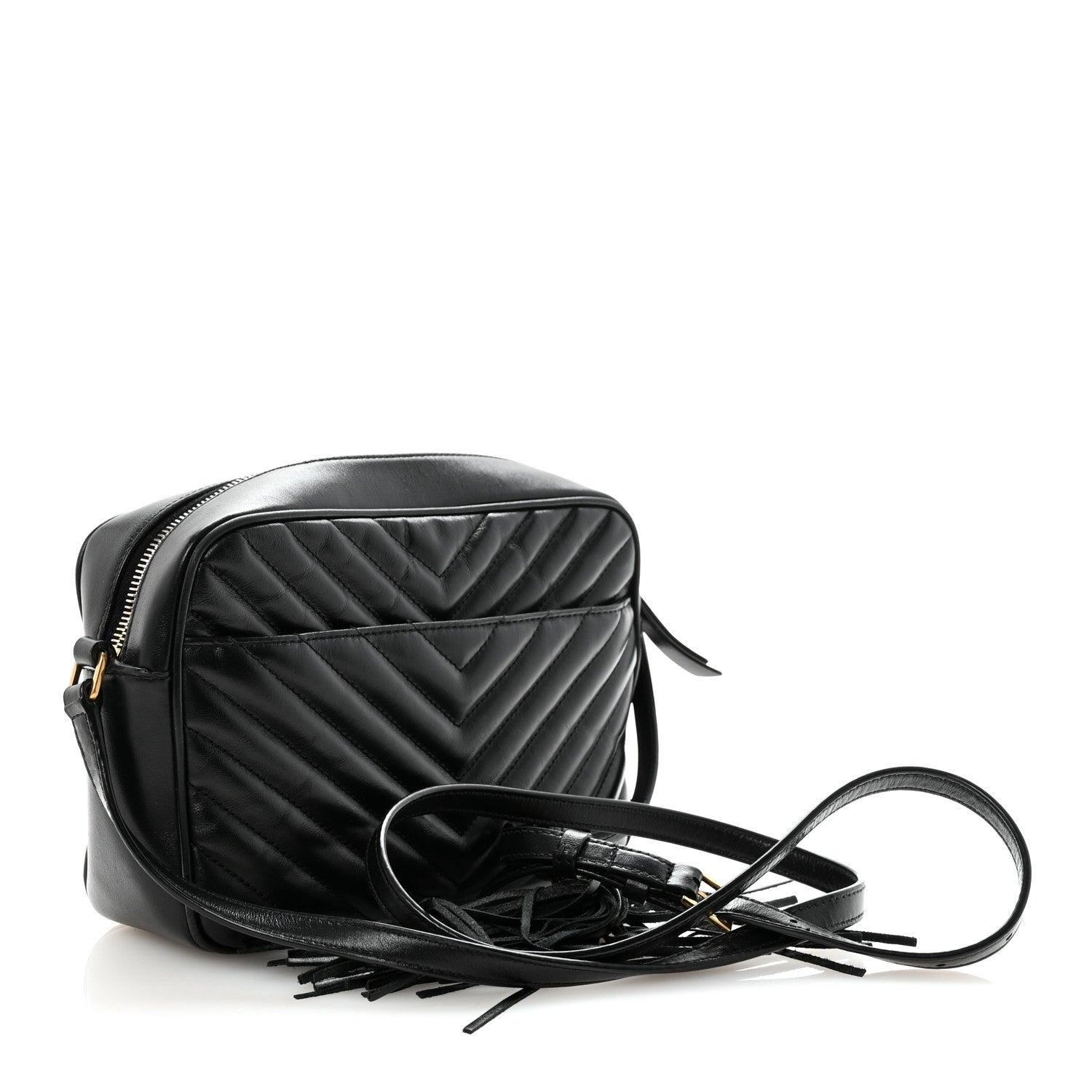 Calfskin Matelasse Monogram Lou Camera Bag Black