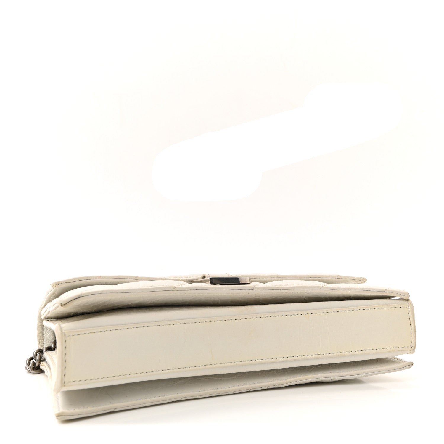 Crushed Calfskin Quilted XS Crush Chain Bag  Optic White