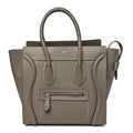 Drummed Calfskin Micro Luggage Souris