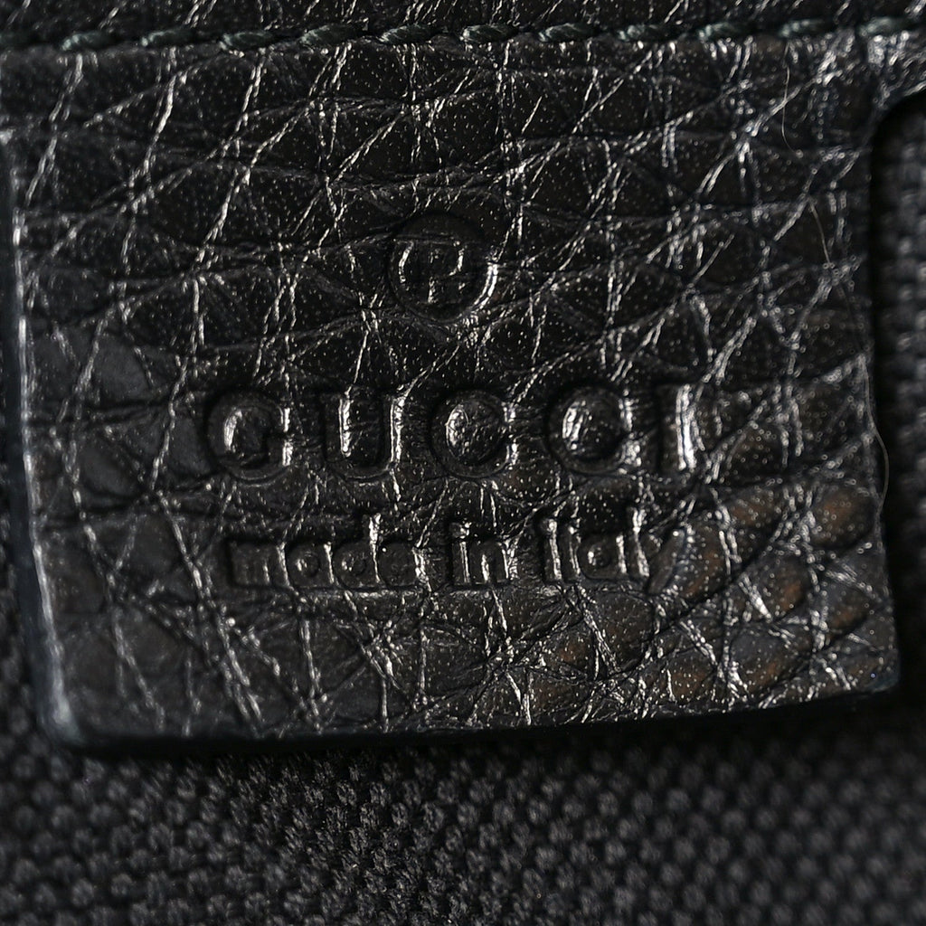 Pebbled Calfskin Medium Bamboo Shopper Tote Black