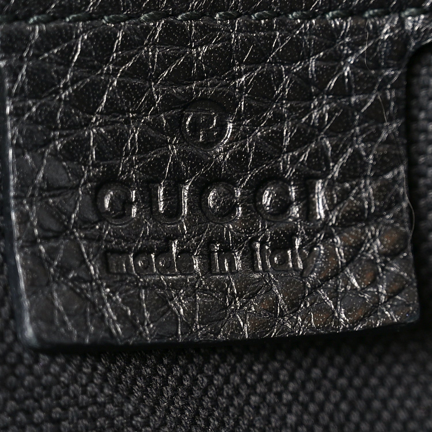 Pebbled Calfskin Medium Bamboo Shopper Tote Black