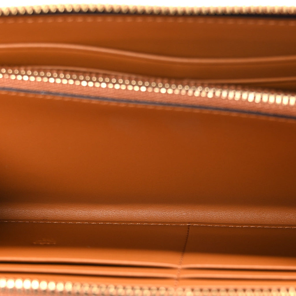 Visetos Large Zip Around Wallet Cognac
