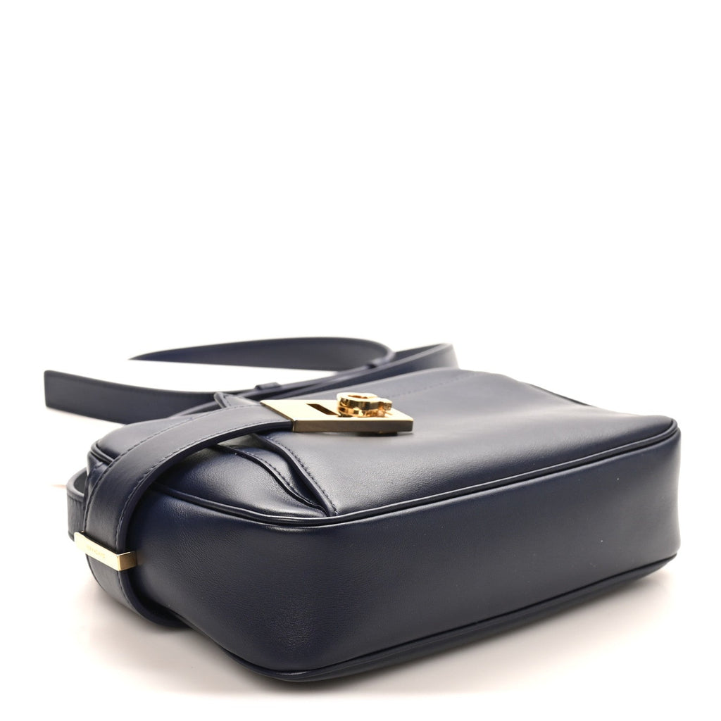 Calfskin Gancio Small Camera Case Navy