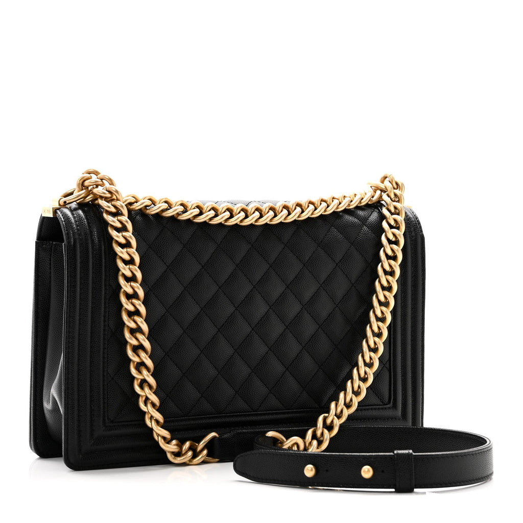 Caviar Quilted New Medium Boy Flap Black