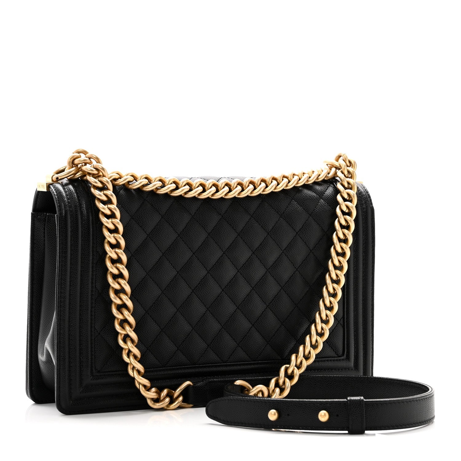 Caviar Quilted New Medium Boy Flap Black