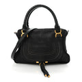 Nubuck Calfskin Medium Marcie Satchel Black
