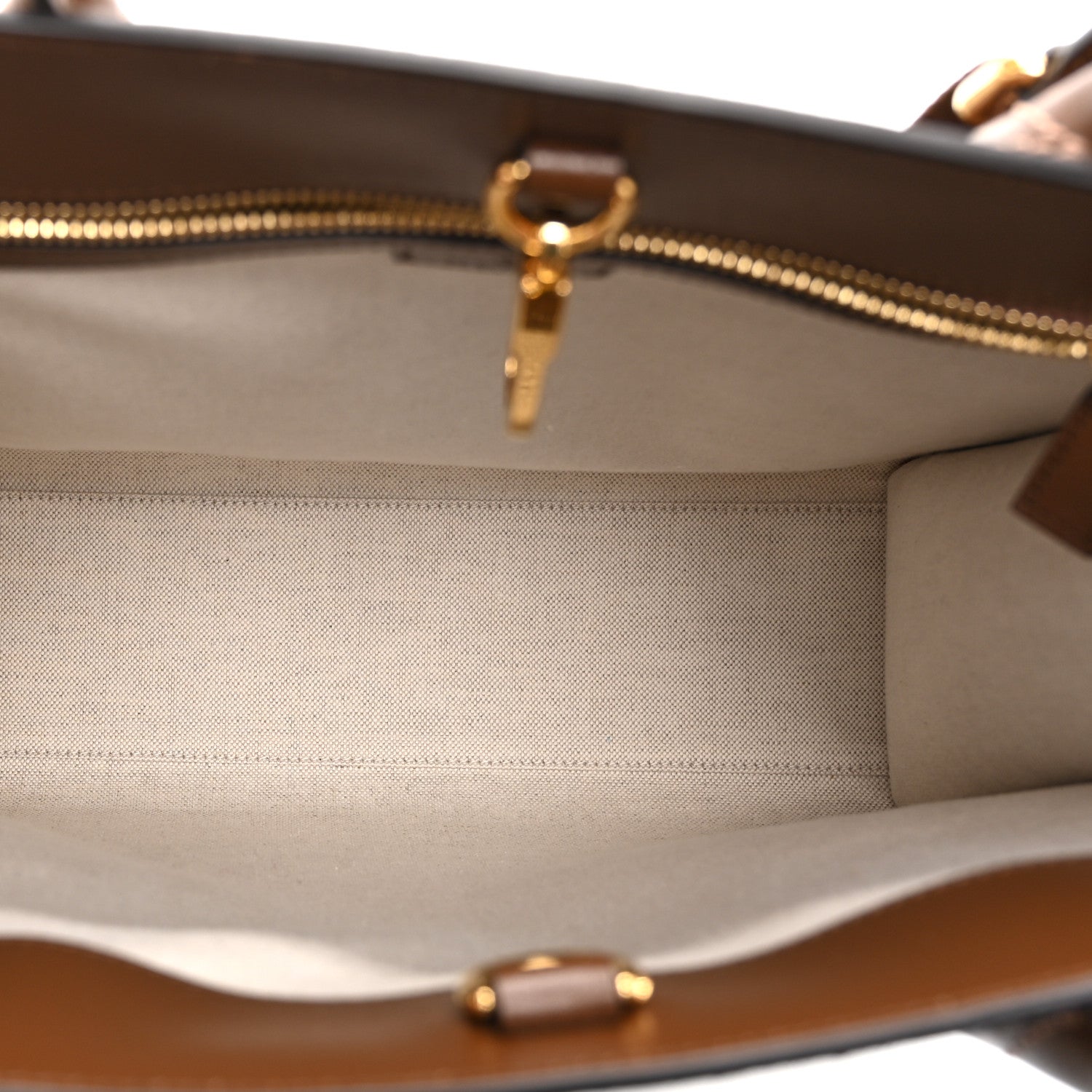 GG Supreme Monogram Textured Dollar Calfskin Web Small Retro Interlocking G Vertical Tote Bag Beige Ebony Brown Sugar