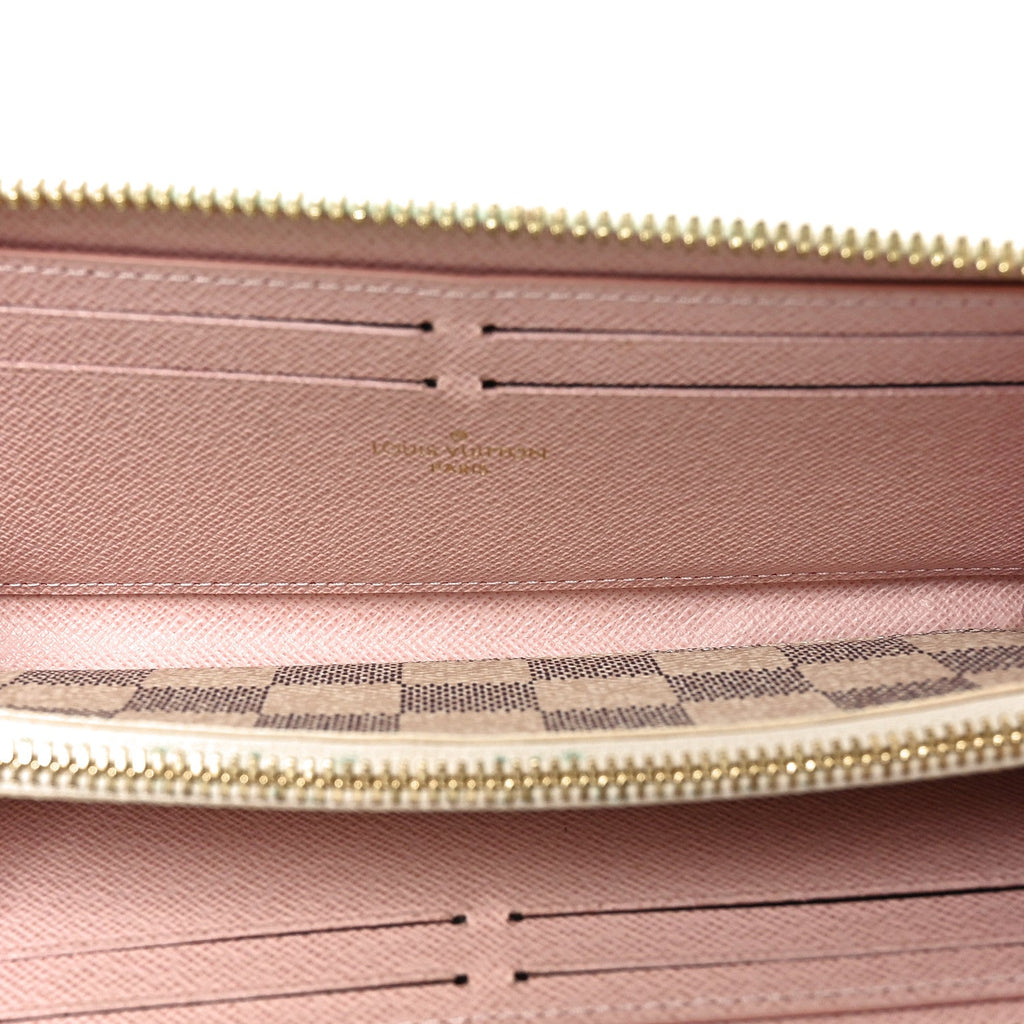 Damier Azur Clemence Wallet Rose Ballerine