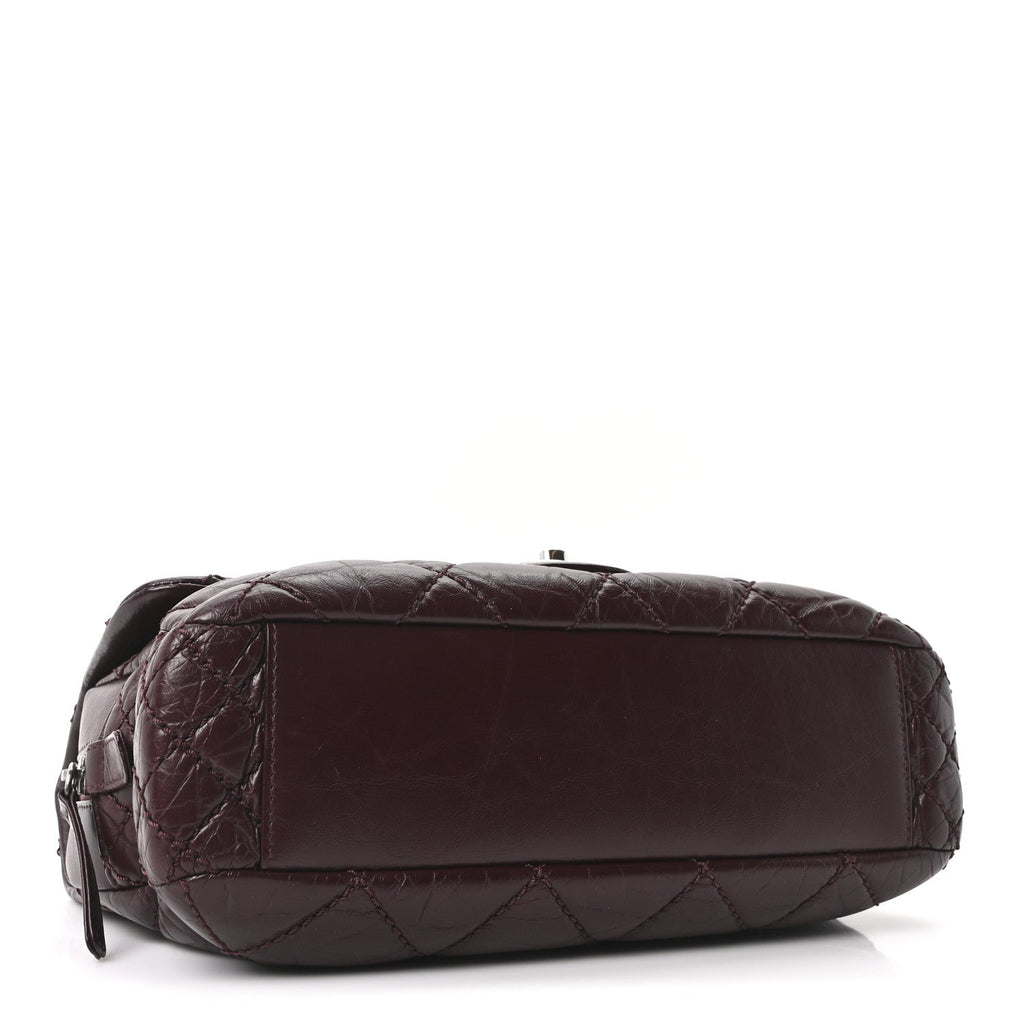 Aged Calfskin Medium New Portobello Flap Burgundy