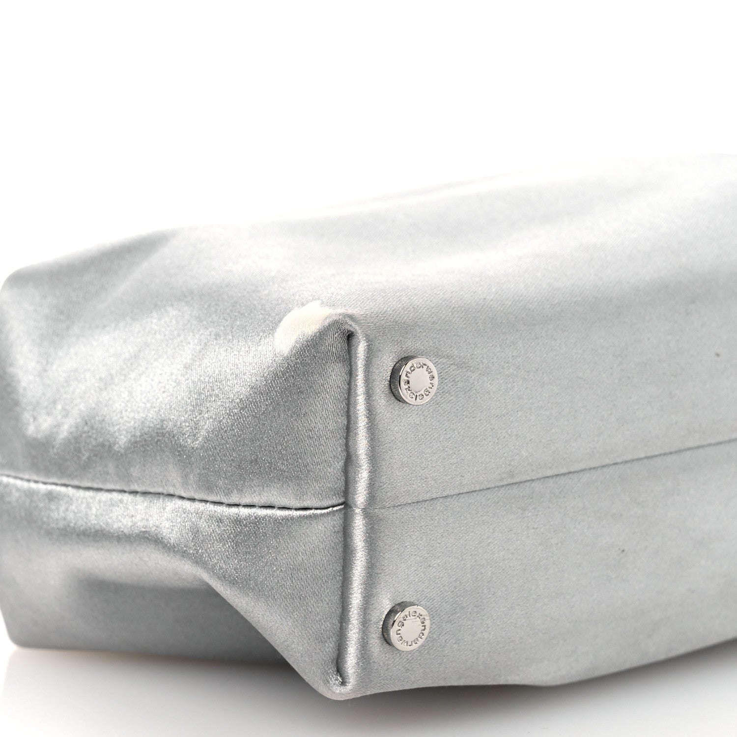 Satin Crystal Heiress Pouch Silver